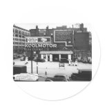 Gas Station Cleveland Ohio Vintage Photo Round Stickers