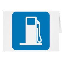 Gas Station Highway Sign Greeting Card