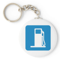 Gas Station Highway Sign Keychain
