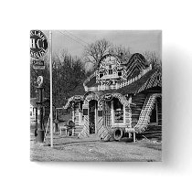 Gas Station & Tourist Cabins Vintage Missouri Pinback Button