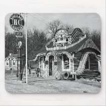 Gas Station & Tourist Cabins Vintage Missouri Mouse Pad