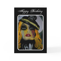 'Gashes & Lashes' Birthday Card