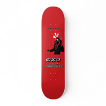 gasmask skate board deck