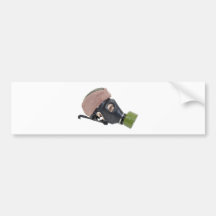 GasMaskMilitaryHat052409 Bumper Sticker