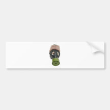 GasMaskMilitaryHata052409 Bumper Sticker