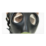 GasMaskMilitaryHata052409 Customized Photo Card