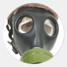 GasMaskMilitaryHata052409 Stickers