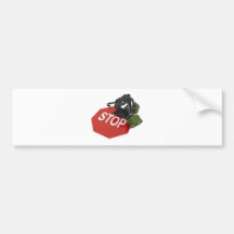 GasMaskStopSign052409 Bumper Sticker