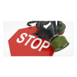 GasMaskStopSign052409 Photo Card