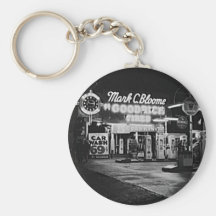 Gasoline Station Hollywood California Vintage 1942 Key Chain