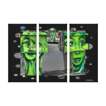 Gasps Pumps in Black canvas prints