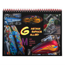 Gastank Graphics Motorcycle paint art Wall Calendar