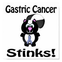 Gastric Cancer Stinks Skunk Awareness Design Print