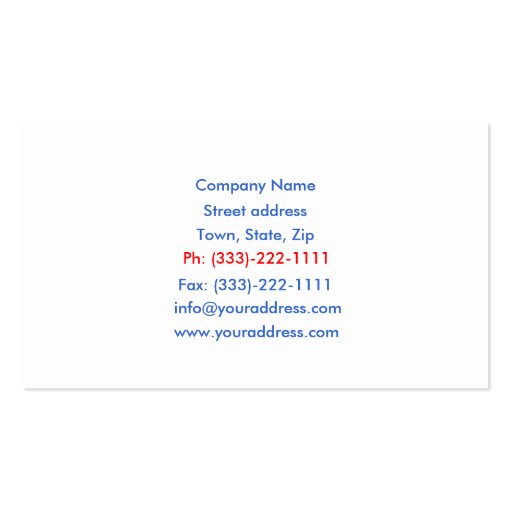 Gastroenterologist Blue Business Card (back side)