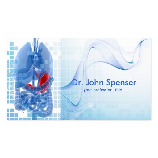Gastroenterologist Blue Business Card (front side)