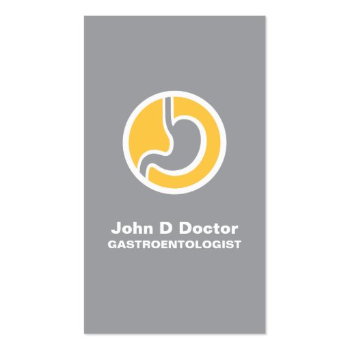 Gastroenterologist gastroenterology business card (front side)