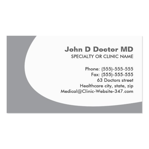Gastroenterologist gastroentology business card (back side)