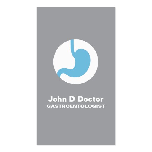 Gastroenterologist gastroentology business card (front side)