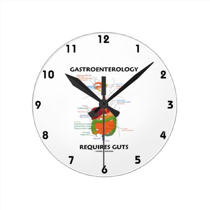 Gastroenterology Requires Guts (Digestive System) Wallclock