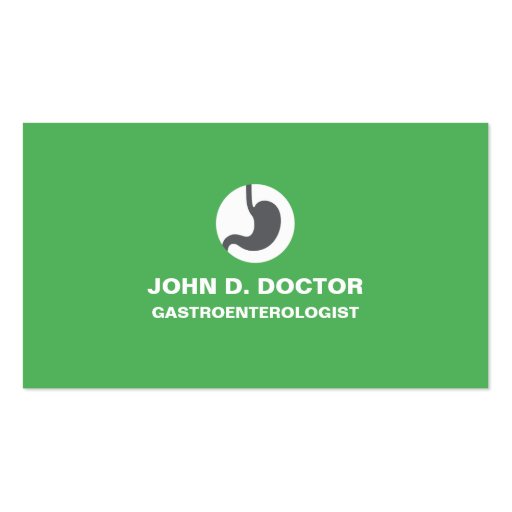 Gastrology or gastrologist green business card