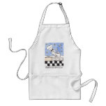 "GASTRONOMY" apron with skeleton art