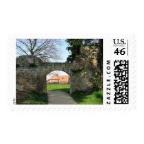 gate in castle wall postage