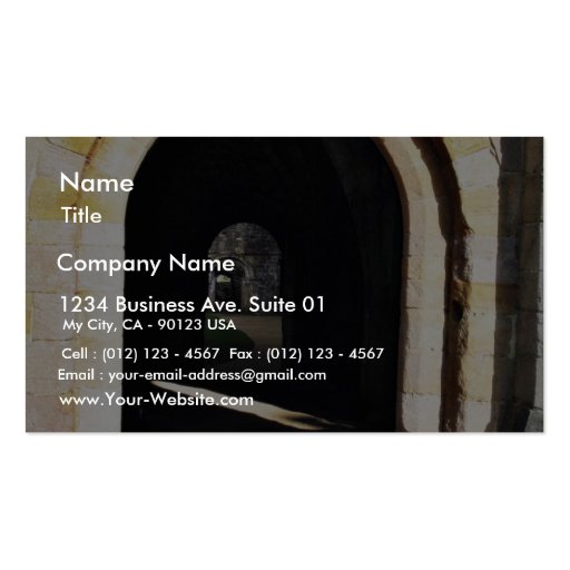 Gate In The Old Abbey Business Card Template