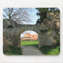 gate in town wall mousepads