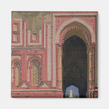 Gate Near Kutub-Minar, Old Delhi, 1875 Fridge Magnet