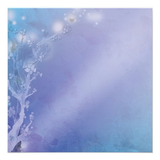 Gate of Dawn Blue Tree Theme Winter Wedding Invite