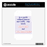 Gates and windows - Computer jokes iPod Touch 4G Decal