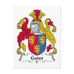 Gates Family Crest postcards