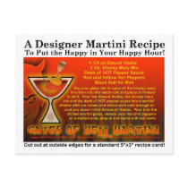 Gates of Hell Halloween Martini Recipe Postcard