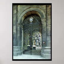 Gates, transom panel and overthrow poster
