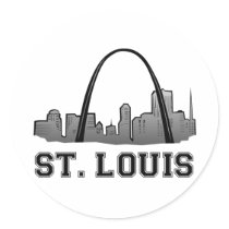 Gateway Arch in St. Louis Round Stickers