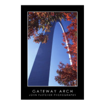 Gateway Arch Poster w/ Borders posters by JFFLETCHER Gateway Arch Poster w/ Borders posters