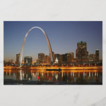 Gateway Arch St. Louis Mississippi at Night Flyer Design
