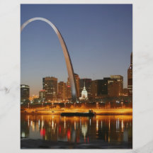 Gateway Arch St. Louis Mississippi at Night Flyers