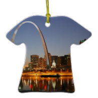 Gateway Arch St. Louis Mississippi at Night Christmas Ornament