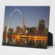 Gateway Arch St. Louis Mississippi at Night Plaque
