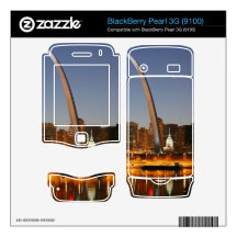 Gateway Arch St. Louis Mississippi at Night BlackBerry Pearl Skins
