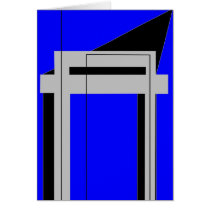 Gateway to Life - Blue Greeting Cards