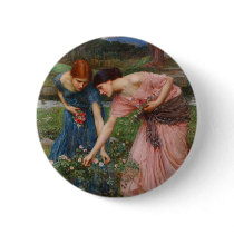 Gather Ye Rosebuds by John W. Waterhouse buttons