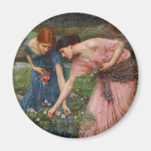Gather Ye Rosebuds by John W. Waterhouse Fridge Magnets