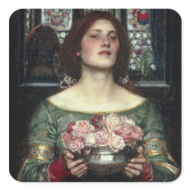 Gather Ye Rosebuds Square Stickers