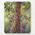 GATHERING AT THE FENCEPOST mousepads by dgpaulart GATHERING AT THE FENCEPOST mousepads