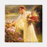 Gathering Flowers Fridge Magnet