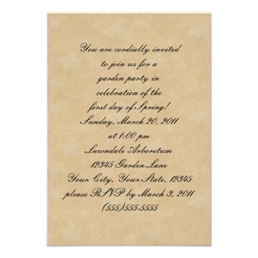 Gathering Flowers Garden Party Invitation