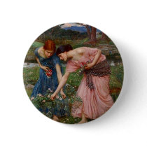 Gathering Rosebuds Pinback Buttons