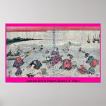Gathering shells by Utagawa, Kunitora, d.  Ukiyo-e Print